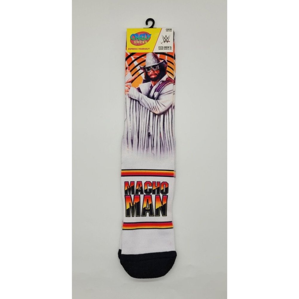 Crazy Socks WWE Macho Man Men's Crew Socks